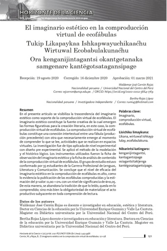 El imaginario estético en la comproducción virtual de ecofábulas