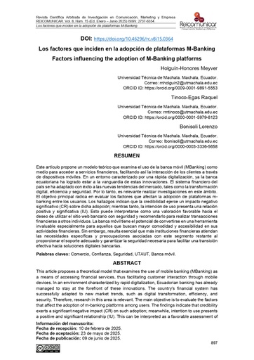 Los factores que inciden en la adopción de plataformas M-Banking
