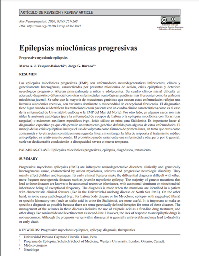 Epilepsias mioclónicas progresivas