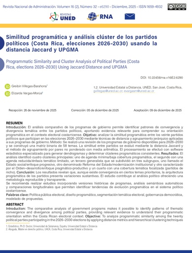 Revista Nacional de Administración Vol. 16 Núm. 2