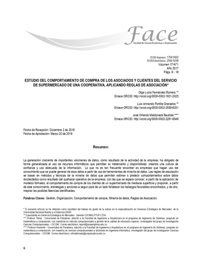 Revista de la Facultad de Ciencias Económicas y Empresariales Vol. 17 Núm. 1