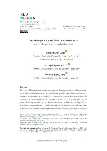 Revista de Marketing Aplicado Vol. 26 Núm. 1: Interacción del Marketing y la Inteligencia Artificial: tendencias en la Sociedad Digital
