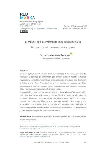 Revista de Marketing Aplicado Vol. 29 Núm. 1: El marketing hoy