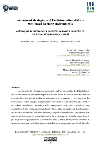 Revista INNDEV – Innovation &amp; Development Ciencias del Sur Vol. 3 Núm. 3