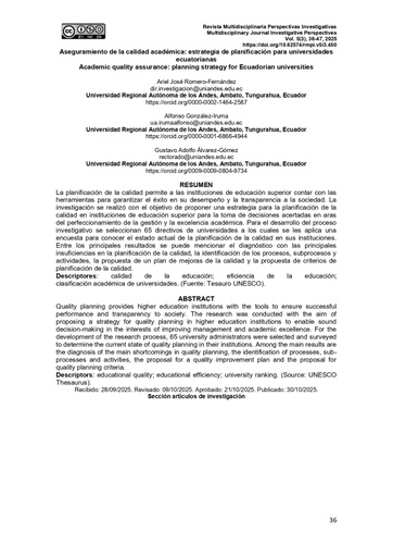 Revista Multidisciplinaria Perspectivas Investigativas Vol. 5 Núm 3