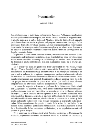 Revista Internacional de Investigaciones Publicitarias Vol. 5 Núm. 2