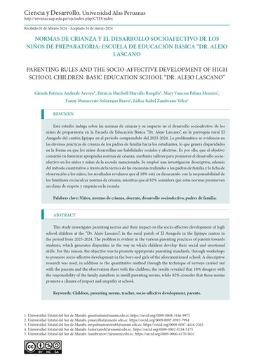 Revista de Cientifica Ciencia y Desarrollo Vol. 27, Núm. 2