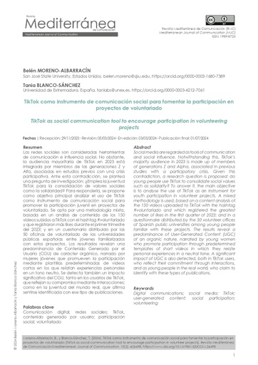 TikTok como instrumento de comunicación social para fomentar la participación en proyectos de voluntariado