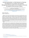 Acciones gerenciales y rol del docente en el área de Investigación en el contexto universitario