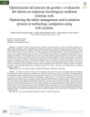 Optimización del proceso de gestión y evaluación del talento en empresas tecnológicas mediante sistemas web