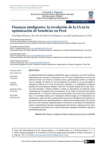 Finanzas inteligentes: la revolución de la IA en la optimización de beneficios en Perú