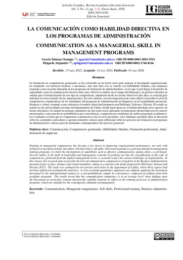 Hacia una administración exitosa: la comunicación como habilidad directiva clave para los programas de Administración