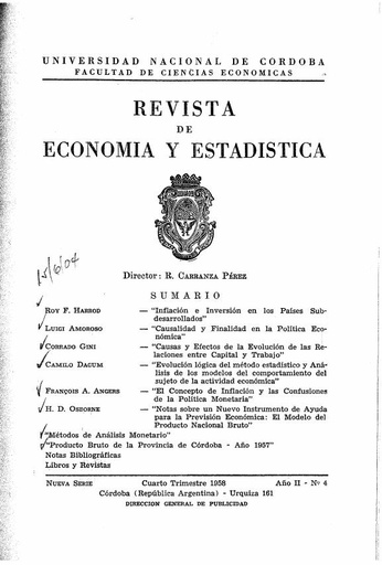 Evolución lógica del método estadístico y análisis de los modelos del comportamiento del sujeto de la actividad económica