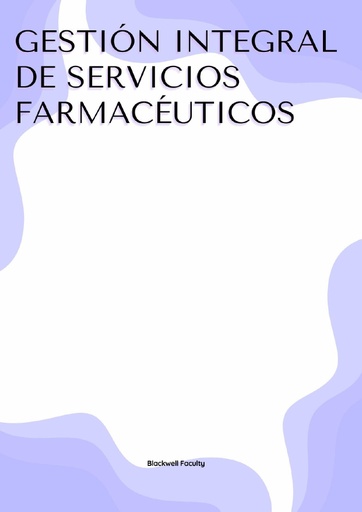 GESTIÓN INTEGRAL DE SERVICIOS FARMACÉUTICOS