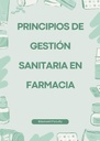 PRINCIPIOS DE GESTIÓN SANITARIA EN FARMACIA