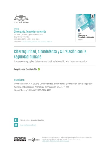 Ciberseguridad, ciberdefensa y su relación con la seguridad humana