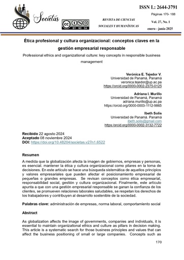 Ética profesional y cultura organizacional: conceptos claves en la gestión empresarial responsable