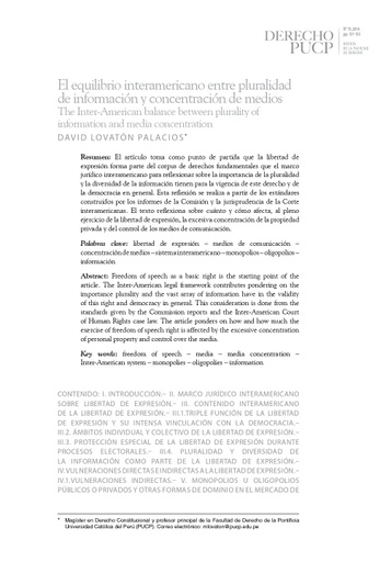 El equilibrio interamericano entre pluralidad de información y concentración de medios
