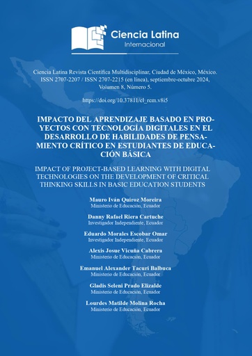 Impacto del Aprendizaje Basado en Proyectos con Tecnología Digitales en el Desarrollo de Habilidades de Pensamiento Crítico en Estudiantes de Educación Básica