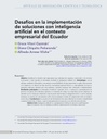 Desafíos en la implementación de soluciones con inteligencia artificial en el contexto empresarial del Ecuador