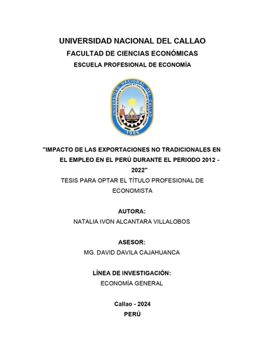 Impacto de las exportaciones no tradicionales en el empleo en el Perú durante el periodo 2012 – 2022