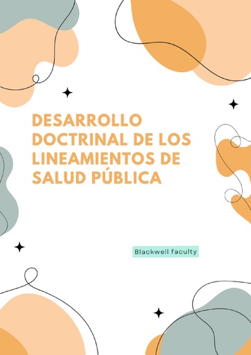 DESARROLLO DOCTRINAL DE LOS LINEAMIENTOS DE SALUD PÚBLICA