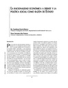 La racionalidad económica a debate y la política social como razón de Estado