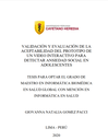 Validación y evaluación de la aceptabilidad del prototipo de un video interactivo para detectar ansiedad social en adolescentes