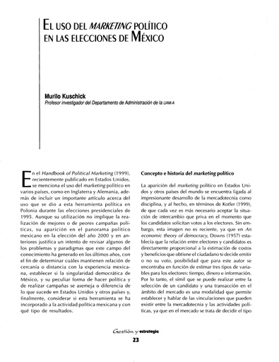 El uso del marketing político en las elecciones de México