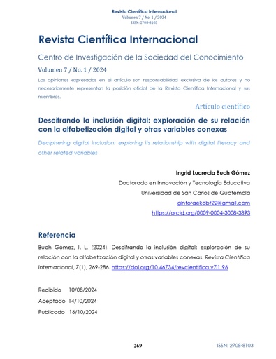 Descifrando la inclusión digital: exploración de su relación con la alfabetización digital y otras variables conexas