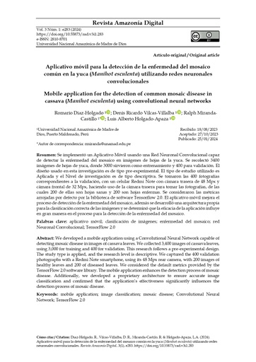 Revista Amazonía Digital Vol. 3 Núm. 1