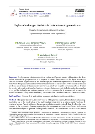 Revista Digital Matemática, Educación e Internet Vol. 26 No. 2