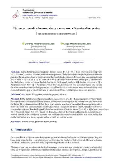 Revista Digital Matemática, Educación e Internet Vol. 22 No. 2