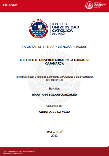 Bibliotecas universitarias en la ciudad de Cajamarca