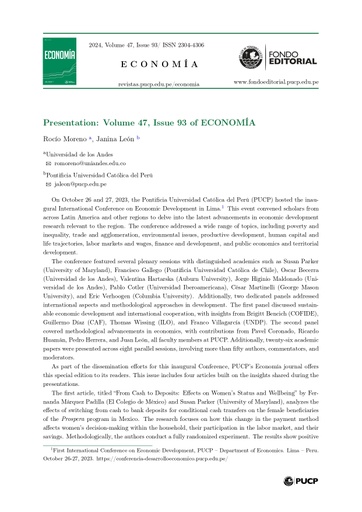 Revista Economía Vol. 47 No. 93