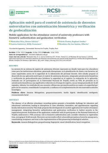 Revista Científica de Sistemas e Informática Vol. 4 No. 2