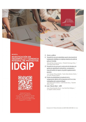 Revista Investigación en Desarrollo y Gerencia Integral de Proyectos Vol. 6 Núm. 1