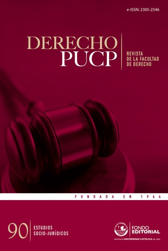 Derecho PUCP Núm. 90: Estudios Socio-Jurídicos