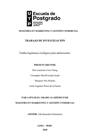 Toallas higiénicas ecológicas para adolescentes