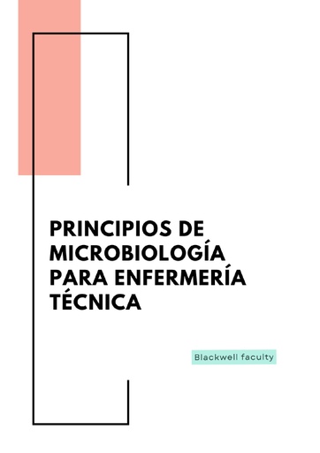 PRINCIPIOS DE MICROBIOLOGÍA PARA ENFERMERÍA TÉCNICA