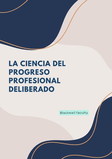 LA CIENCIA DEL PROGRESO PROFESIONAL DELIBERADO