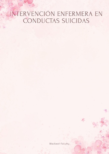 INTERVENCIÓN ENFERMERA EN CONDUCTAS SUICIDAS