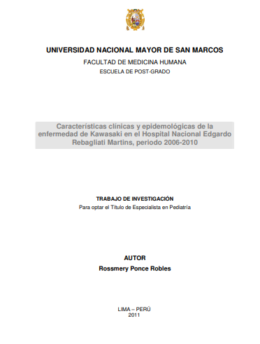 Características clínicas y epidemológicas de la enfermedad de Kawasaki