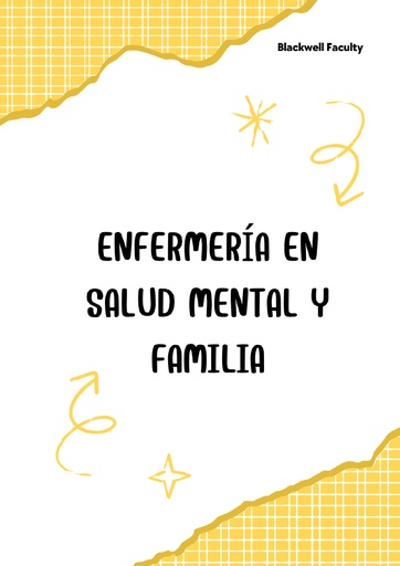 ENFERMERÍA EN SALUD MENTAL Y FAMILIA