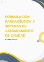 FORMULACIÓN FARMACÉUTICA Y SISTEMAS DE ASEGURAMIENTO DE CALIDAD