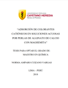 Adsorción de colorantes catiónicos en soluciones acuosas por perlas de alginato de calcio con maghemita