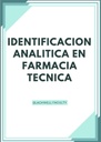 IDENTIFICACION ANALITICA EN FARMACIA TECNICA