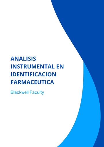 ANALISIS INSTRUMENTAL EN IDENTIFICACION FARMACEUTICA