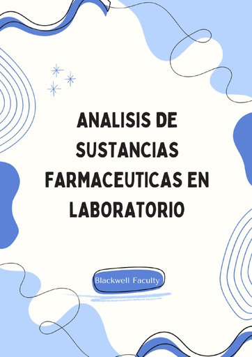 ANALISIS DE SUSTANCIAS FARMACEUTICAS EN LABORATORIO