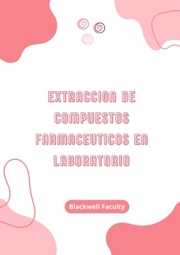 EXTRACCION DE COMPUESTOS FARMACEUTICOS EN LABORATORIO